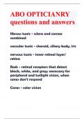 ABO OPTICIANRY questions and answers