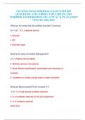 CIS ITSM EXAM 2024&sol;REAL EXAM WITH 400 QUESTIONS AND CORRECT DETAIILED AND VERIFIED ANSWERS&sol;ITSM CIS ACTUAL EAM &sol;&sol;LATEST UPDATE 2024-2025