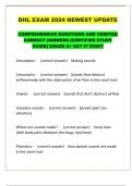 DHL EXAM 2024 NEWEST UPDATE  COMPREHENSIVE QUESTIONS AND VERIFIED CORRECT ANSWERS &lbrack;CERTIFIED STUDY GUIDE&rsqb; GRADE A&plus; GET IT RIGHT