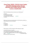 Exam Final&colon; NR283 &sol; NR 283 &lpar;Latest Update 2024&sol;2025&rpar; Pathophysiology Review&vert; Questions and Verified Answers&vert; 100&percnt; Correct -Chamberlain