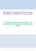 A CompleteTest Bank for Microbiology&colon; An Introduction Plus Mastering Microbiology 13th Edition