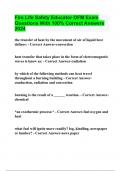 Fire Life Safety Educator OFM Exam Questions With 100&percnt; Correct Answers 2024