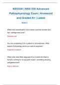 NSG530 &vert; NSG 530 Advanced Pathophysiology Exam 3&vert; Answered and Graded A&plus; &vert; Latest 