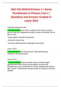 NSG 554 &lpar;NSG554&rpar; Exam 1 &vert; Nurse Practitioners in Primary Care I &vert; Questions and Answers Graded A&plus; Latest 2024