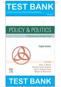 Test bank for mason policy politics in nursing and health care 8th edition by Elizabeth Lynne Mason&comma; Diana J&period;&semi; Perez&comma; Adrianna&semi; McLemore&comma; Monica R&period;&semi; Dickson&comma; ISBN&colon; 9780275972240 All Chapters&vert;&vert; Complete Guide A&plus;