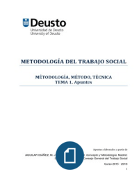 Tema 1 de metodología del trabajo social