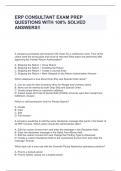 ERP CONSULTANT EXAM PREP QUESTIONS WITH 100&percnt; SOLVED ANSWERS&excl;&excl;