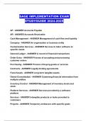 SAGE IMPLEMENTATION EXAM STUDYGUIDE 2024-2025