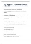 PHE 260 Exam 1 Questions & Answers 2024&sol;2025