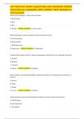 AST PRACTICE EXAM 2 QUESTIONS AND ANSWERS UPDATE 2023&sol;2024 ALL ANSWERS 100&percnt; CORRECT BEST GRADED A&plus; FOR SUCCESS