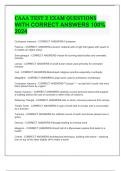 CAAA TEST 2 EXAM QUESTIONS WITH CORRECT ANSWERS 100&percnt; 2024