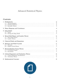 Summary Advanced Statistical Physics
