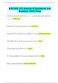 ASU Bio 181 Bundled Exams Questions and Answers Multiple Versions Latest Updates &lpar;2024&sol;2025&rpar; &lpar;Complete&comma; Accurate&comma; and Verified&rpar;