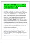 COLORADO NOTARY TEST REVIEW EXAM QUESTIONS WITH CORRECT ANSWERS 100&percnt; 2024