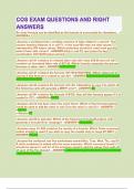 COS EXAM QUESTIONS AND RIGHT ANSWERS