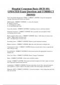 Hospital Corpsman Basic &lpar;HCB 101&rpar; UPDATED Exam Questions and CORRECT  Answers
