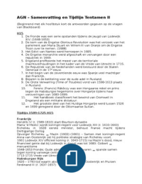 Algemene Geschiedenis Nieuwe Tijd - Samenvatting en Tijdlijn voor Deeltentamen II