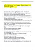 AQA biology a-level paper 2 questions and answers graded A&plus;&period;