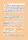 CFM Exam - Questions with 100&percnt; Correct Answers Verified Latest Update 2024 &lpar;1&rpar;