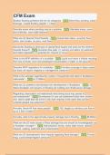 CFM Exam-- with 100&percnt; Correct Answers Verified Latest Update 2024
