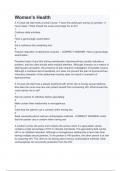Women's Health Questions with 100&percnt; Correct Answers Verified Latest Update 2024 &lpar;1&rpar;&period;