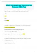 READ 605 Final Exam Questions and Answers 100&percnt; Pass