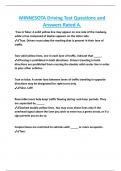 MINNESOTA Driving Test Questions and  Answers Rated A&period;