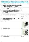 MINNESOTA Driving Knowledge Test