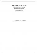 Solutions Manual For Biomaterials The Intersection of Biology And Materials Science By Antonios G&period; Mikos&comma; Johnna S Temenoff