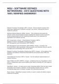 WGU - SOFTWARE DEFINED NETWORKING - D415 QUESTIONS WITH 100&percnt; VERIFIED ANSWERS&excl;&excl;