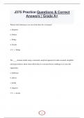 J375 Practice Questions & Correct  Answers &vert; Grade A&plus;
