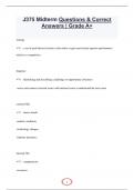 J375 Midterm Questions & Correct  Answers &vert; Grade A&plus;