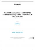 CAS1501 Assignment 4 &lpar;ANSWERS&rpar; Semester 2 2023 - DISTINCTION GUARANTEED
