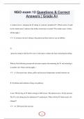 NSO exam 12 Questions & Correct  Answers &vert; Grade A&plus;