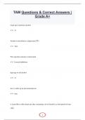TAM Questions & Correct Answers &vert;  Grade A&plus;