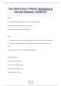 Tam 2045 Exam 2 Welker Questions &  Correct Answers &vert; Grade A