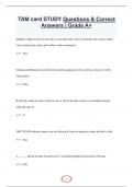 TAM card STUDY Questions & Correct  Answers &vert; Grade A&plus;