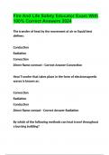 Fire And Life Safety Educator Exam With 100&percnt; Correct Answers 2024