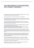 CDC 4N051 MODULE 4 &vert;100 QUESTIONS&vert; WITH CORRECT ANSWERS&excl;&excl;