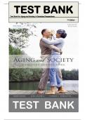 Test Bank for Aging and Society A Canadian Perspectives 7th Edition by Novak ISBN&colon; 9780176562267 - Newly Updated Complete Solutions&comma; Score A&plus;