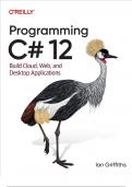 Programming C&num; 12&colon; Build Cloud&comma; Web&comma; and Desktop Applications 1st Edition 2024 with complete solution