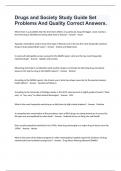 Drugs and Society Study Guide Set Problems And Quality Correct Answers&period;