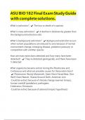 ASU BIO 182 Final Exam Study Guide with complete solutions &vert;Latest 2024&sol;2025