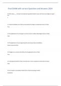 Final EXAM with correct Questions and Answers 2024