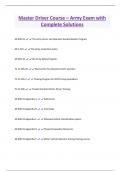 Master Driver Course &ndash; Army Exam with  Complete Solutions