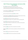 Bio 473 Theory Exam 2 Questions And Answers With 2024 Updates&period;