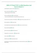 BIOL 473 Final UNIT 1verified Questions And Answers Rated A&plus;