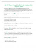 Bio 473 Theory Exam 1 Verified Study Solutions With Complete Updates