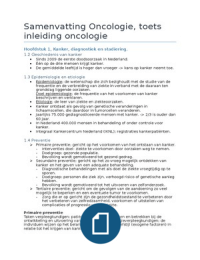 Samenvatting toets inleiding oncologie EMC, hoofdstuk 1, 2, 3, 4, 7, 8, 9, 13.6.3 