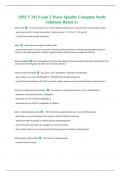 SPH V 241 Exam 2 Water Quality Complete Study Solutions Rated A&plus;